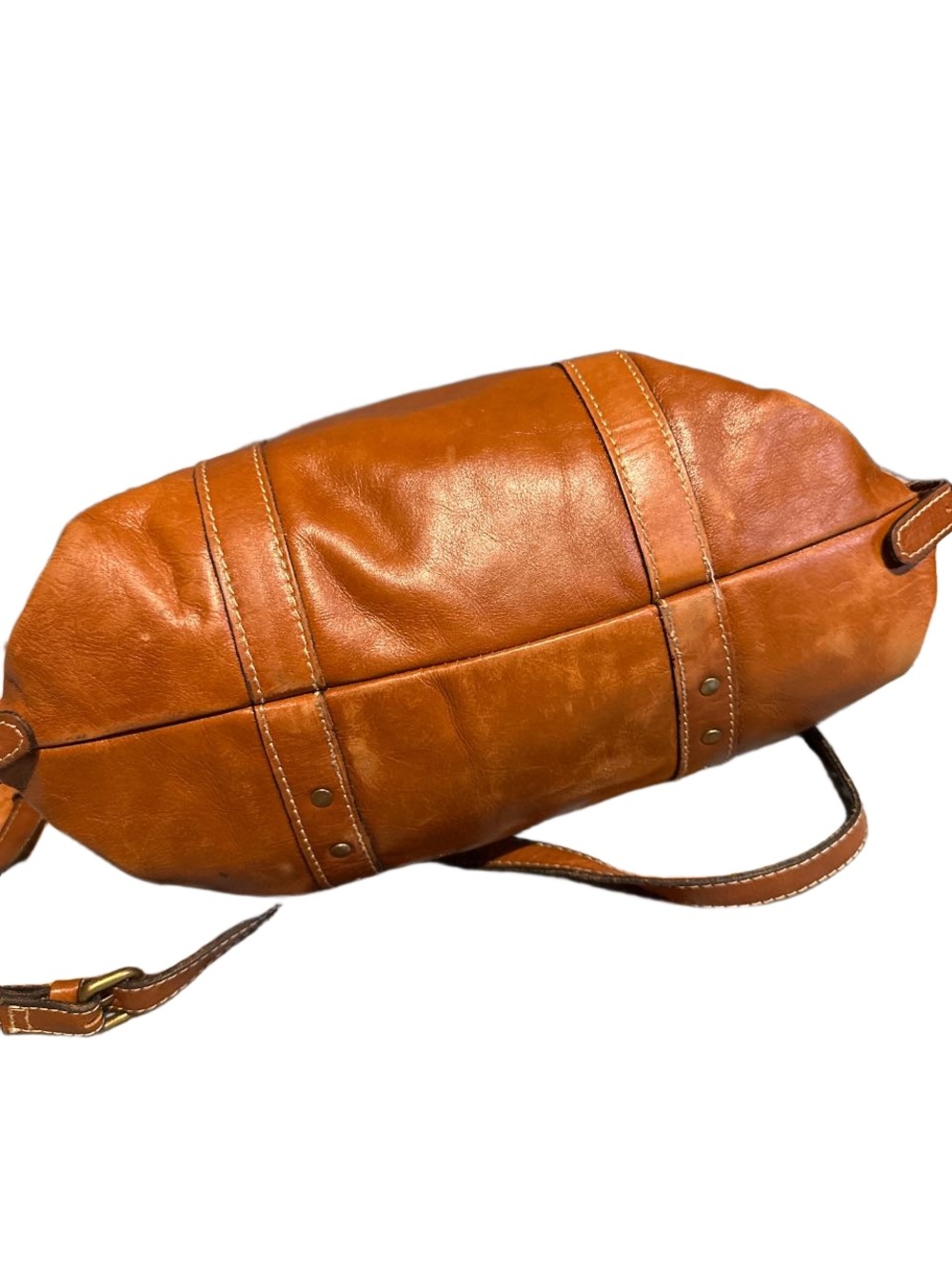 Patricia Nash ‘Carducci’ Brown Leather Shoulder Bag with Stud Accents - Picture 5 of 11
